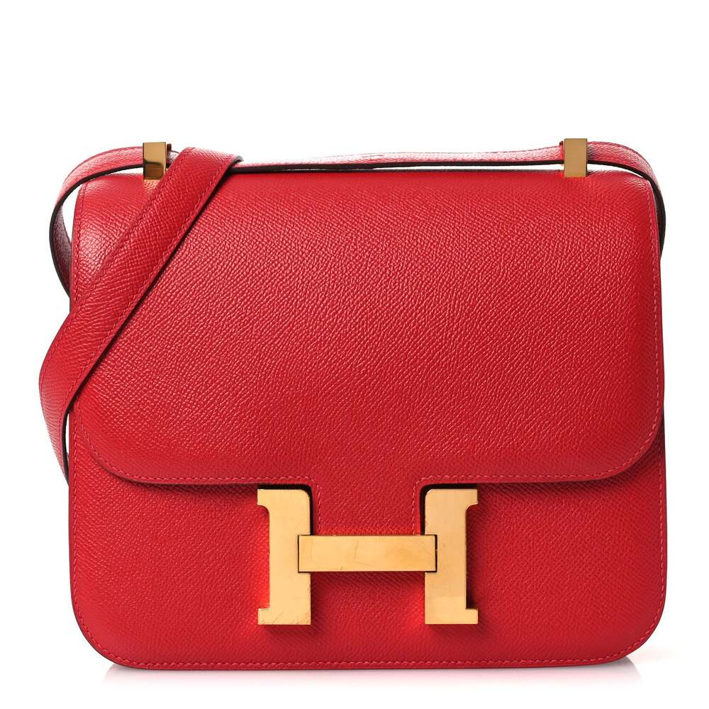 Hermes Epsom Constance 24 Rouge Casaque #273651H10B
